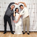 Happy couple dancing their wedding first dance after private lessons with George at YourWeddingDance.ca in Toronto – beginner-friendly choreography and first dance instruction for couples with no prior dance experience.